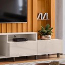 Ver imagem 5 de Estante de Tv 70 Pol 243cm Ripado Sala de Estar Nivora Cinamomo-off White M20 - D'Rossi