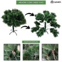 Ver imagem 4 de Árvore de Natal Pompom 1,5m Verde com Neve Luxo Pequena 260 Galhos Cheia Premium Nevada Luvinco