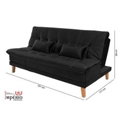 Sofá Cama Berlim Plus 3 Lugares em Veludo  - 5
