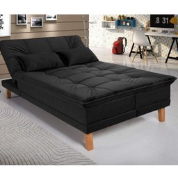 Sofá Cama Berlim Plus 3 Lugares em Veludo  - 2