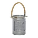 Ver imagem 1 de Castiçal de Vidro Embossed Home Cinza 9,6x13cm Urban