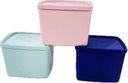 Ver imagem 2 de Tupperware Kit 3 Peças Jeitosinhos 800ml Aquamarine Rosa Bebê e Roxo