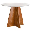 Ver imagem 1 de Mesa de Jantar Redonda 4 Lugares Multimóveis Cr50244 Cinamomo/off White