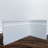 Rodapé de Poliestireno 12cm de Altura Frisado Branco (12x1x240cm) Formix 3d - 6