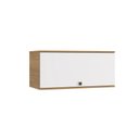 Ver imagem 1 de Armário Aéreo Celeste Kappesberg 100% Mdf 1 Porta Basculante Nogueira/branco 80cm