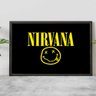 Quadro Logo Nirvana Smile Face Rosto Rock Banda Álbum A4 - 1