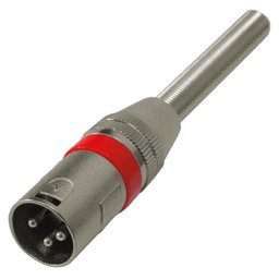 Plug Cannon Macho Vermelho Corpo Metálico com Mola - 1