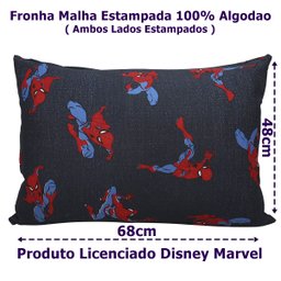 Fronha Portallar Malha Estampada Disney Marvel Spider Talk Blue 48cmx68cm Azul - 4