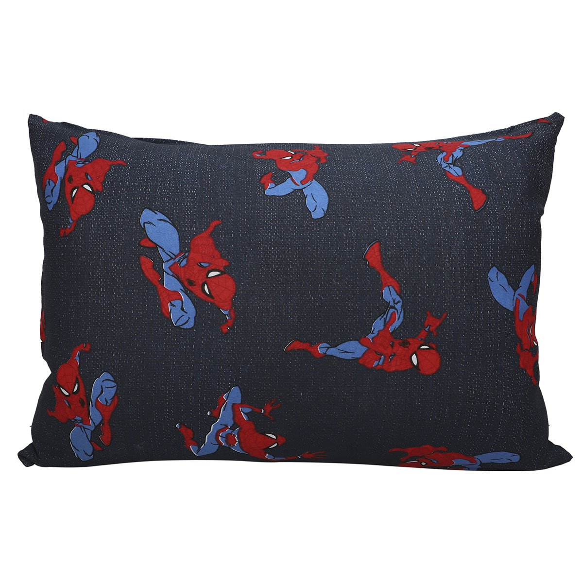 Fronha Portallar Malha Estampada Disney Marvel Spider Talk Blue 48cmx68cm Azul