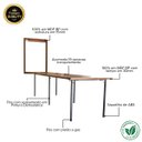 Ver imagem 3 de Mesa Dobrável Retrátil de Parede 415x89 Noronha