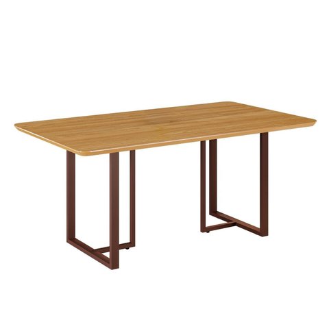 Mesa para Sala de Jantar Retangular 160x90cm MDF Lunna Marrom/Proa