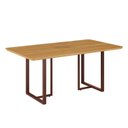Ver imagem 1 de Mesa para Sala de Jantar Retangular 160x90cm MDF Lunna Marrom/Proa