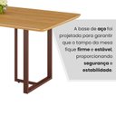 Ver imagem 7 de Mesa para Sala de Jantar Retangular 160x90cm MDF Lunna Marrom/Proa