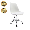 Ver imagem 2 de Cadeira Saarinen Leda Polipropileno Branca Base Office Cromada