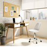 Cadeira Saarinen Leda Branca - Base Office Cromada - 5