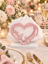 Ver imagem 1 de Porta-Guardanapos de Mesa Coração: Rosa