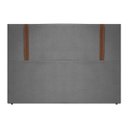 Ver imagem 2 de Kit Cabeceira e Calçadeira Baú para Cama Box Casal Queen Size 160cm Bouclê Cinza