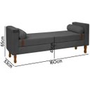 Ver mais imagens de Kit Cabeceira e Calçadeira Baú para Cama Box Casal Queen Size 160cm Bouclê Cinza