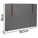 Ver imagem 4 de Kit Cabeceira e Calçadeira Baú para Cama Box Casal Queen Size 160cm Bouclê Cinza