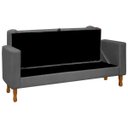 Ver imagem 6 de Kit Cabeceira e Calçadeira Baú para Cama Box Casal Queen Size 160cm Bouclê Cinza