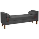 Ver imagem 5 de Kit Cabeceira e Calçadeira Baú para Cama Box Casal Queen Size 160cm Bouclê Cinza