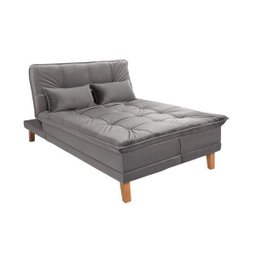 Sofá Cama Berlim Plus 3 Lugares em Veludo  - 7