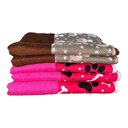 Ver imagem 1 de Kit 5 Pçstoalha de Banho Pet Splash Alta Absorção Seca Rápido: 3 Pink + 2 Marrom