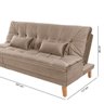 Sofá Cama Berlim Plus 3 Lugares em Veludo  - 5