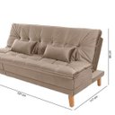Ver imagem 5 de Sofá Cama Berlim Plus 3 Lugares em Veludo