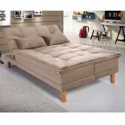 Sofá Cama Berlim Plus 3 Lugares em Veludo  - 2