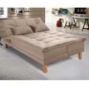 Ver imagem 2 de Sofá Cama Berlim Plus 3 Lugares em Veludo