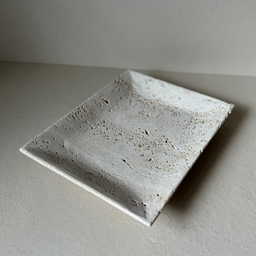 Gamela Retangular Mármore Travertino Romano Bruto 35x22cm - 3