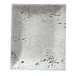 Gamela Retangular Mármore Travertino Romano Bruto 35x22cm - 1