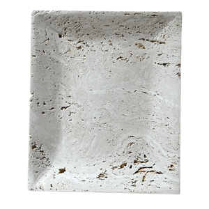 Gamela Retangular Mármore Travertino Romano Bruto 35x22cm