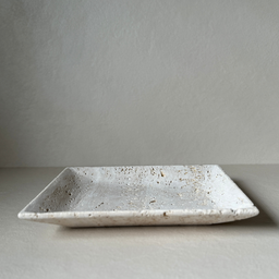 Gamela Retangular Mármore Travertino Romano Bruto 35x22cm - 4