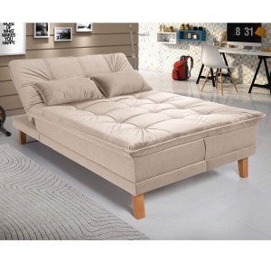 Sofá Cama Berlim Plus 3 Lugares em Veludo 