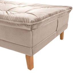 Sofá Cama Berlim Plus 3 Lugares em Veludo  - 8