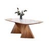 Mesa de Jantar Madeira Maciça com Base Torcida 1,60x0,90m - Opala - Harmonia Salas - 1