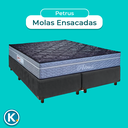 Ver imagem 4 de Cama Box Cinza Queen + Colchão Molas Ensacadas Petrus Paropas