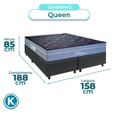 Ver imagem 3 de Cama Box Cinza Queen + Colchão Molas Ensacadas Petrus Paropas