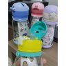 Garrafa Squeze Alce Infantil Bpa Free Enfeites Adesivo 600ml:verde - 3