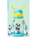 Ver mais imagens de Garrafa Squeze Alce Infantil Bpa Free Enfeites Adesivo 600ml:verde