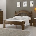 Ver imagem 1 de Cama Casal em Madeira Maciça Torneada 1,60 Eliane - Straub Web Castanho