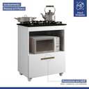Ver imagem 4 de Balcão para Cooktop 4 Bocas Salvia Kaiki Móveis Cor:branco