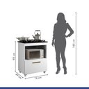 Ver imagem 5 de Balcão para Cooktop 4 Bocas Salvia Kaiki Móveis Cor:branco
