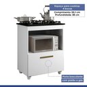 Ver imagem 2 de Balcão para Cooktop 4 Bocas Salvia Kaiki Móveis Cor:branco