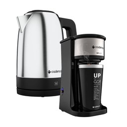 Kit Cafeteira Up To Go e Chaleira Elétrica Pure Inox Cadence - 127V - 1