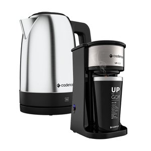 Kit Cafeteira Up To Go e Chaleira Elétrica Pure Inox Cadence - 127V