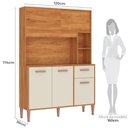Ver imagem 4 de Cozinha Compacta Pérola 120cm 5 Portas 1 Gaveta - Fellicci Móveis
