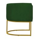 Ver imagem 4 de Kit 4 Poltronas Reforçada Decorativa Sala Gabriela Base Ferro Dourada Suede Verde